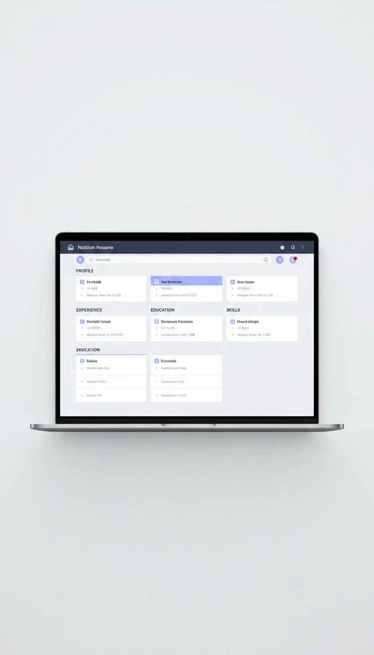Notion Resume Template with Subtle Grid